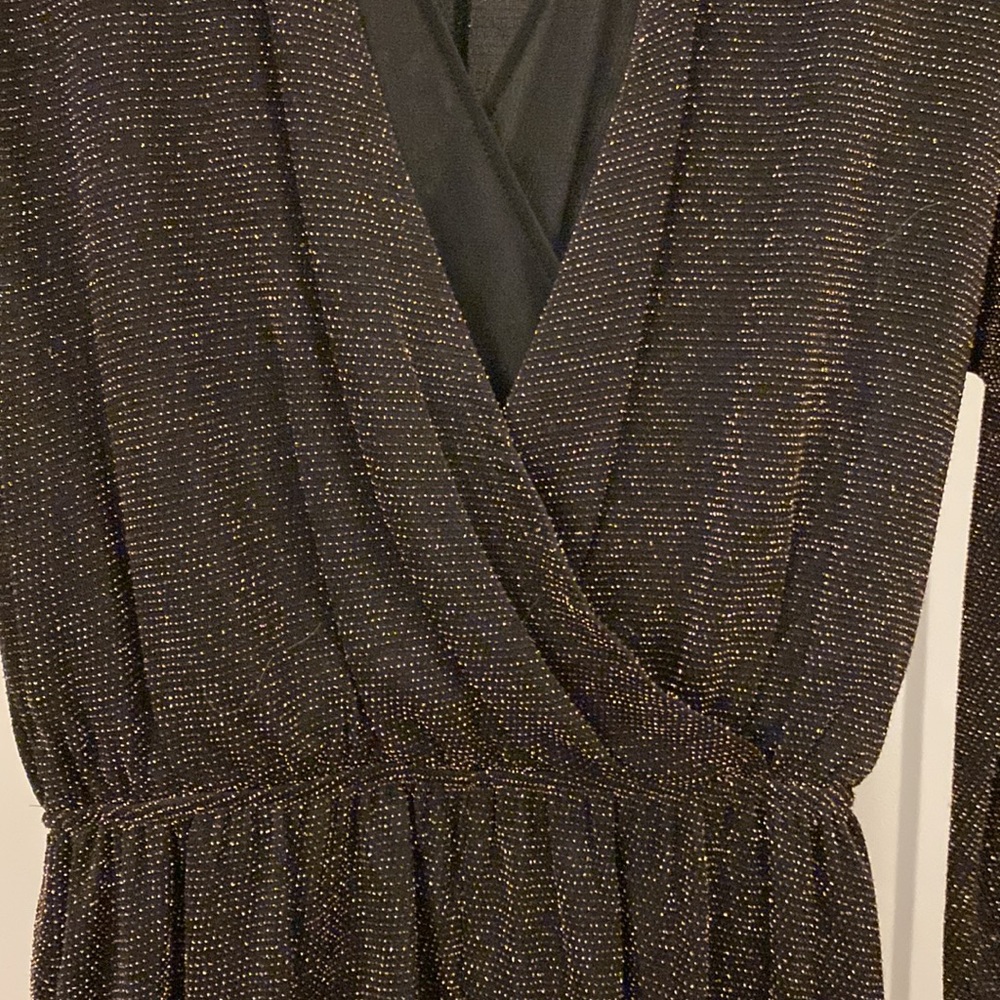 Sparkly Gold Black Romper - Picture 5 of 6